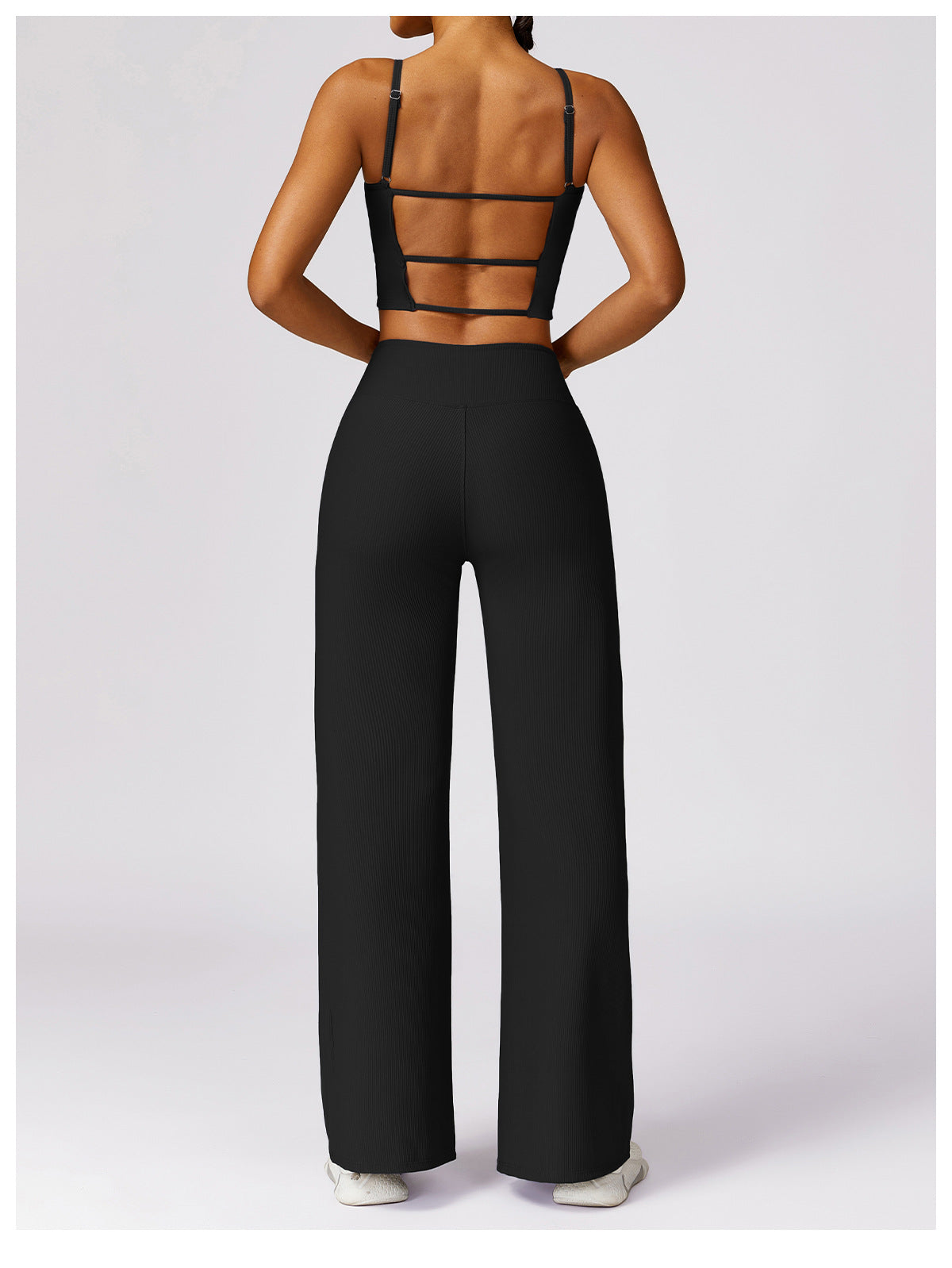 OPEN BACK RIBBED YOGA BRA - ascendiastore