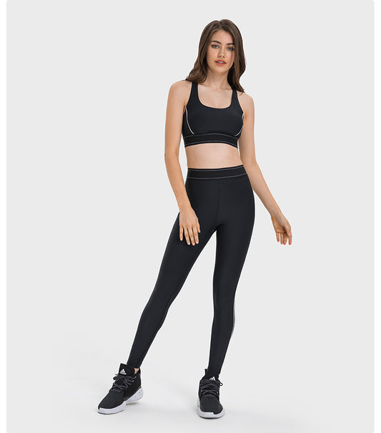 ELASTIC BAND WAIST WOMEN PUSH UP SPORTS LEGGINGS - ascendiastore