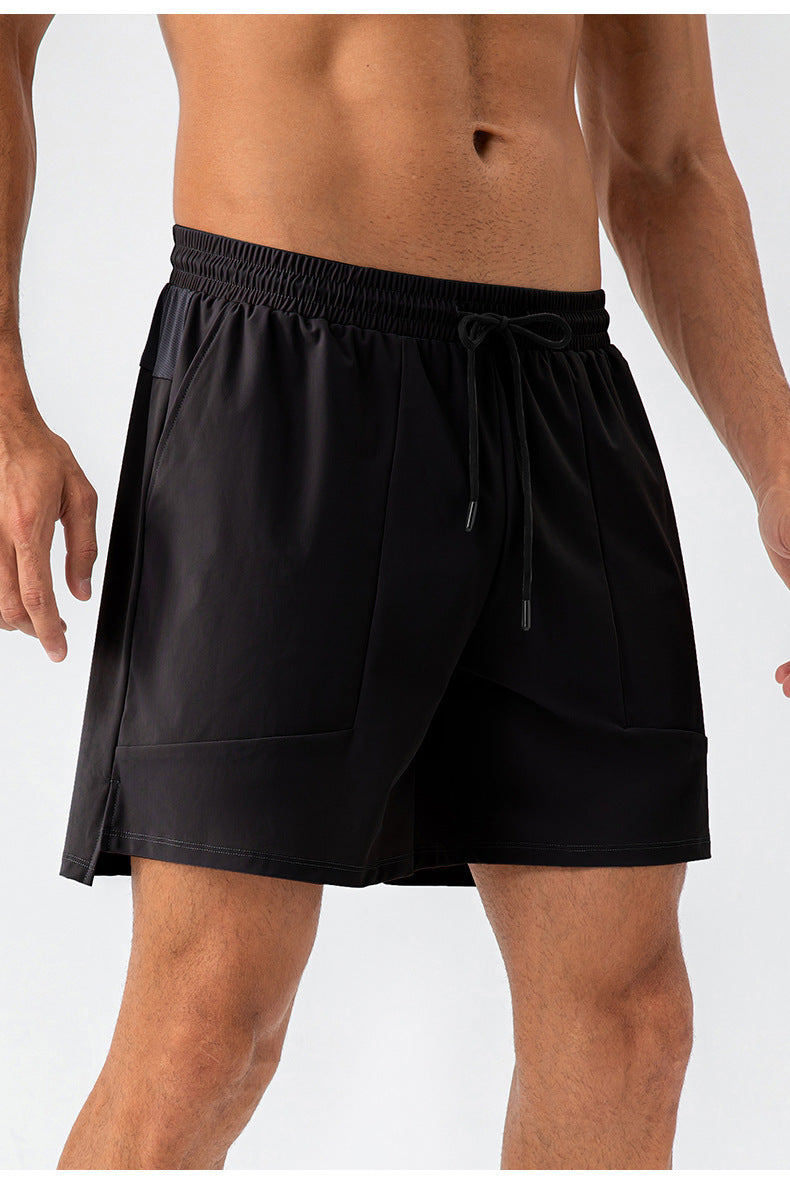 SIDE POCKET LOOSE FITTING SPORTS SHORTS - ascendiastore