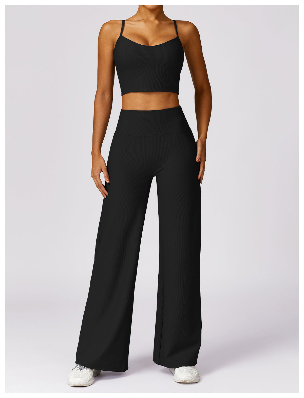 OPEN BACK RIBBED YOGA BRA - ascendiastore