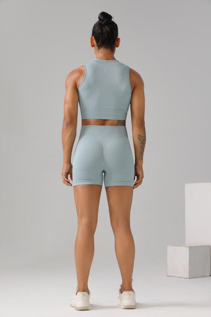 Rear View of ShapeSculpt Fitness Shorts  - ascendiastore