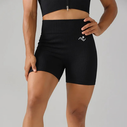 Shape Sculpt Fitness Shorts - Black - ascendiastore