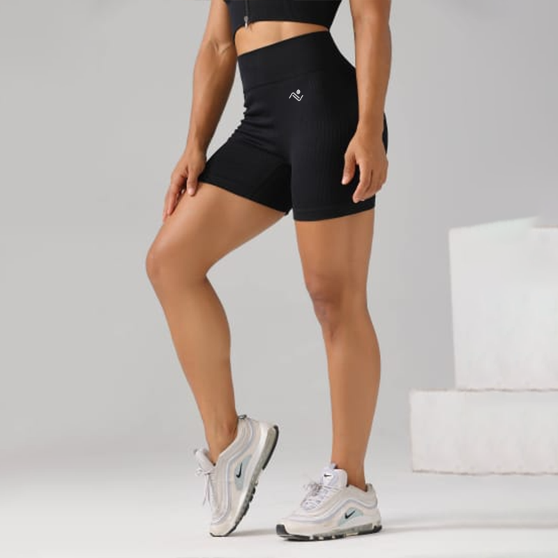 Shape Sculpt Fitness Shorts - Black - ascendiastore