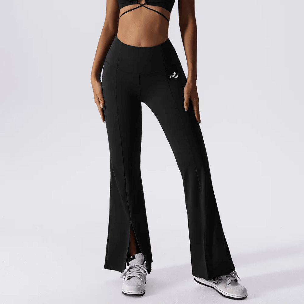 Flare Fit Yoga Pants - Black - ascendiastore
