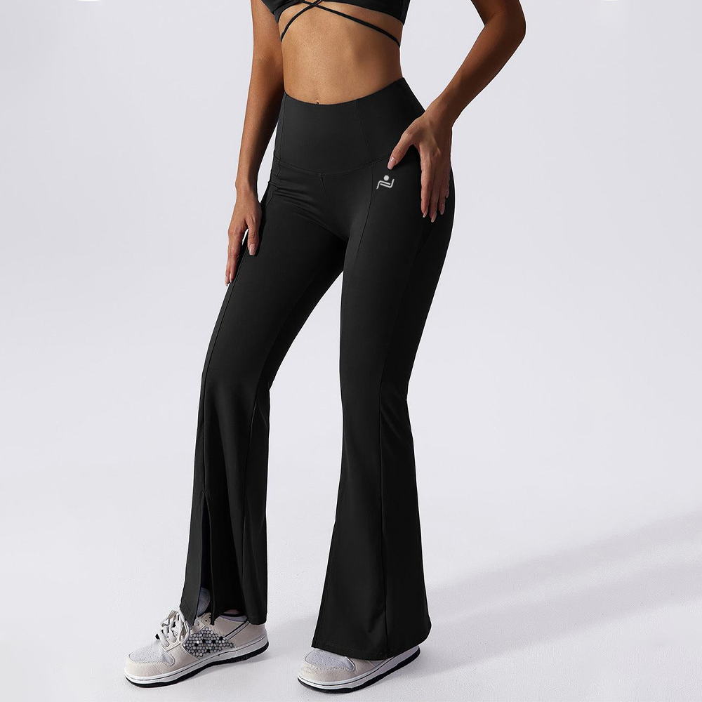 Flare Fit Yoga Pants - Black - ascendiastore