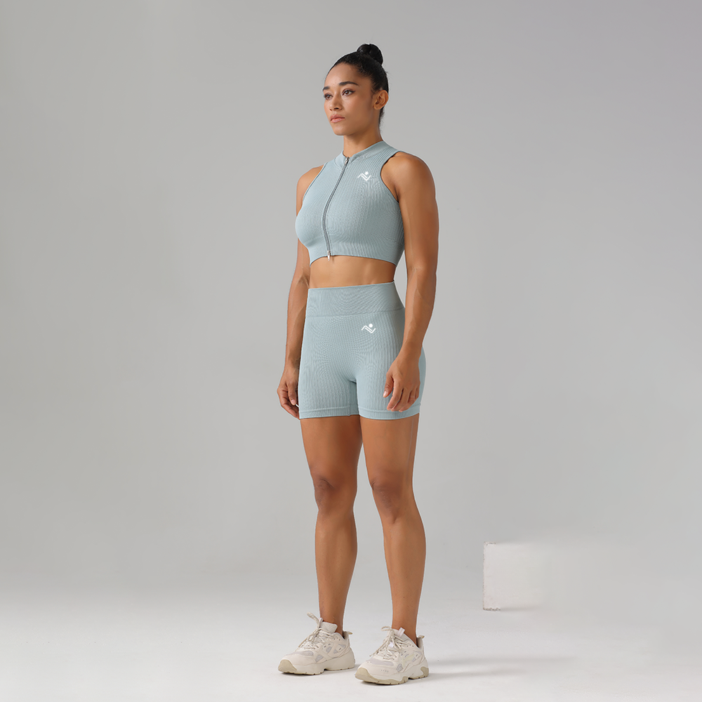 Shape Sculpt Fitness Shorts - Blue - ascendiastore