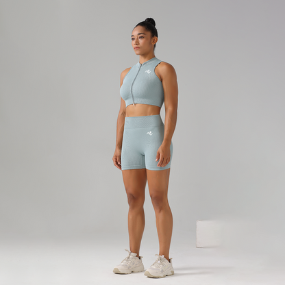 Shape Sculpt Fitness Shorts - Blue - ascendiastore