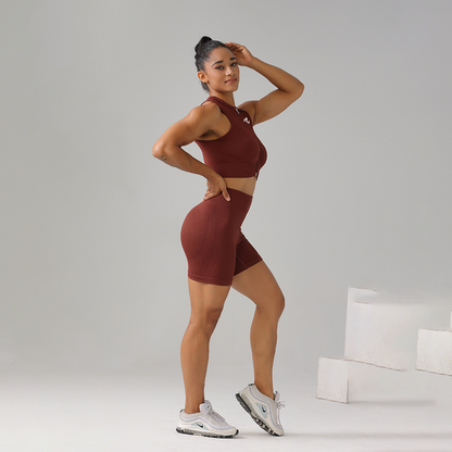 Shape Sculpt Fitness Shorts - Red - ascendiastore