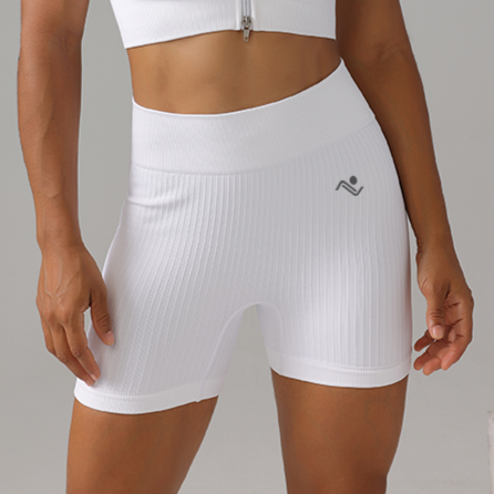 Shape Sculpt Fitness Shorts - White - ascendiastore