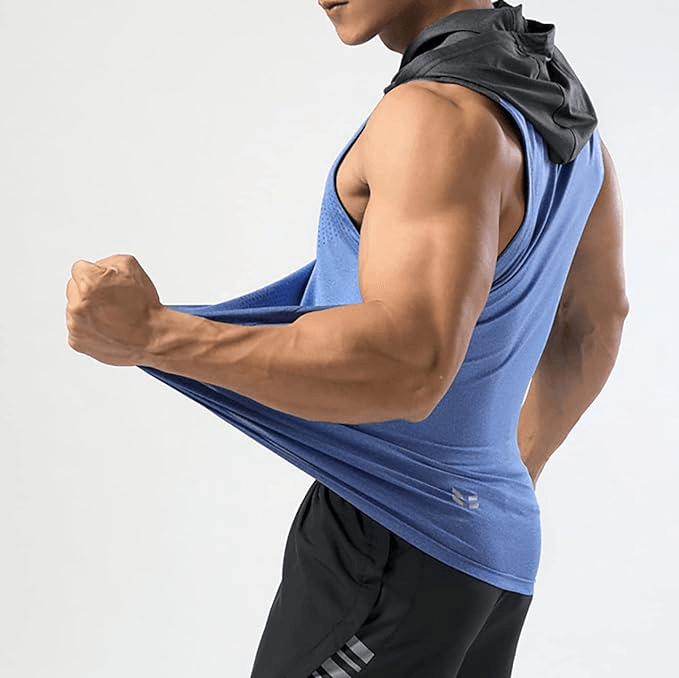 Detailed shot of the sleeveless design for unrestricted movement.- ascendiastore