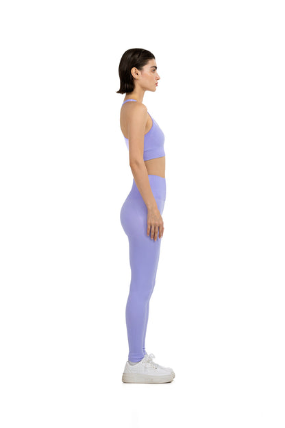 Yoga Flex Sports Bra Set in Lavender, side profile view, Ascendia