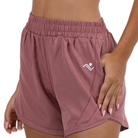 2 IN 1 RUNNING SHORTS FOR WOMEN WITH POCKETS