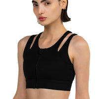 ZIPPER FRONT OPEN SPORTS BRA