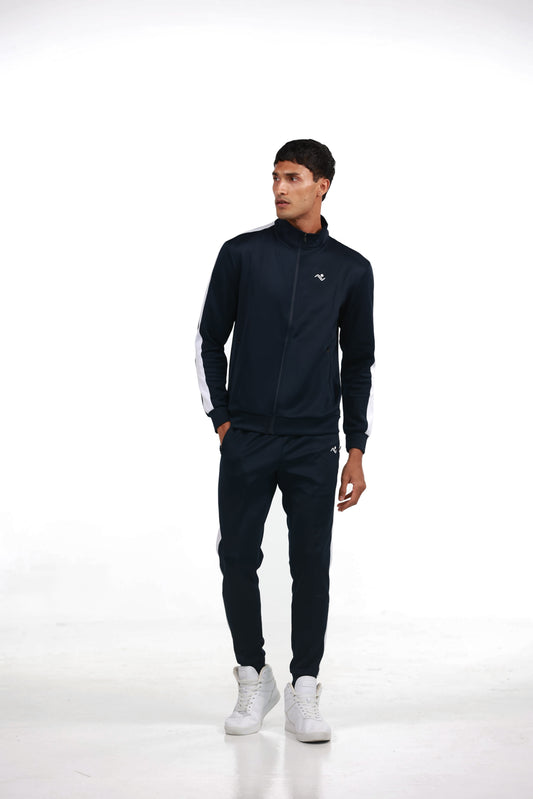 Men's Tracksuit in Blue on male model - front view