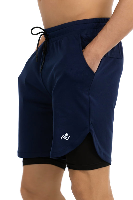 MEN'S 2 IN 1 RUNNING SHORTS WITH LINER