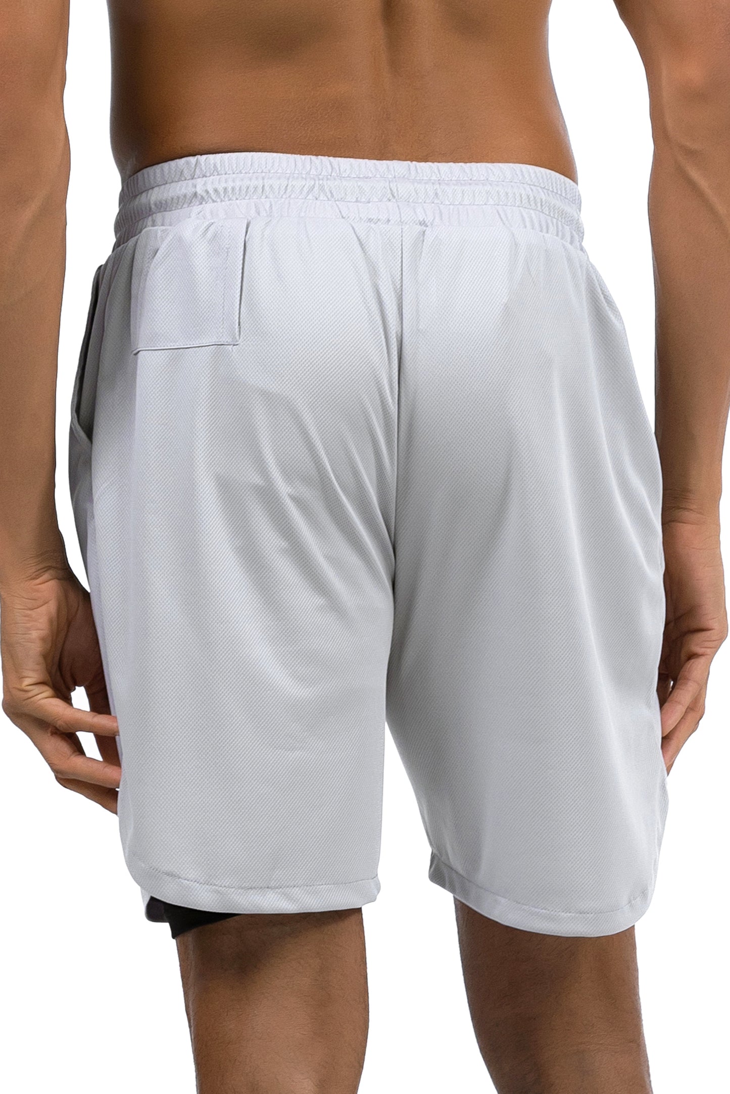 DOUBLE- LAYER MEN'S FITNESS TRAINING SHORTS