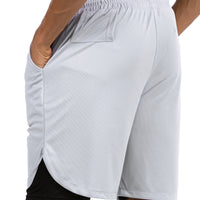 DOUBLE- LAYER MEN'S FITNESS TRAINING SHORTS