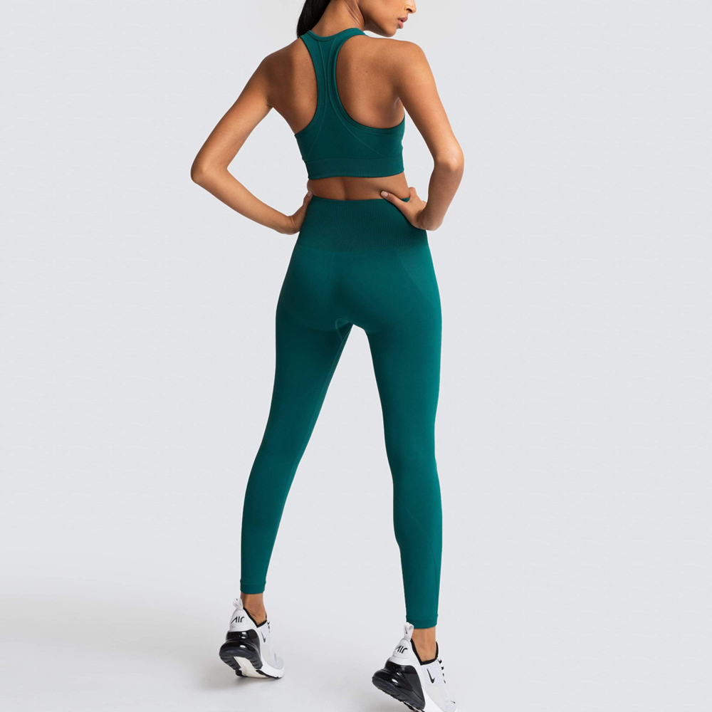 Rear view of the outfit in  green shade- ascendiastore