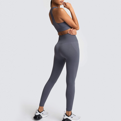 Rear View of Sports Yoga Bra and Leggings - ascendiastore