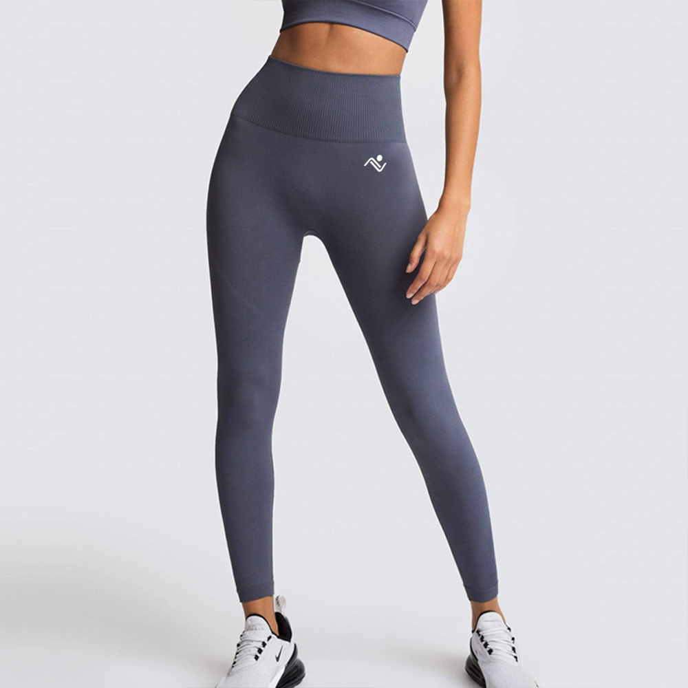 Front View of Grey Leggings - ascendiastore