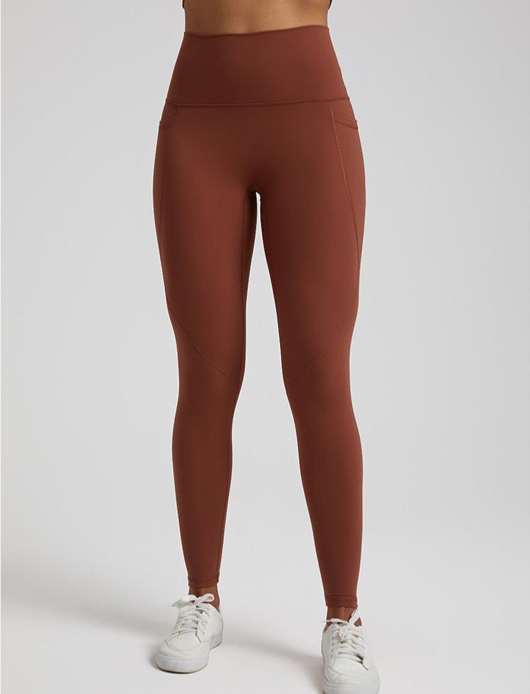 Women's Yoga seamless Leggings (Brown) - ascendiastore