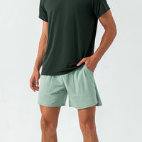 SIDE POCKET LOOSE FITTING SPORTS SHORTS