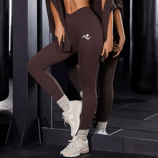 Model demonstrating the leggings' flexibility and style - ascendiastore