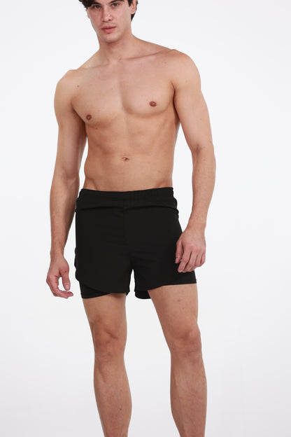 100% Cotton Men's Shorts - black campaign, Ascendia