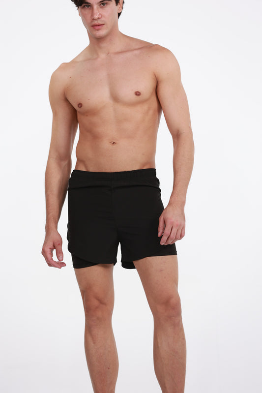 100% Cotton Men's Shorts - black campaign, Ascendia