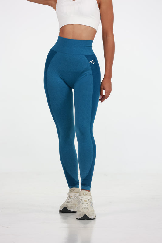 Seamless Lines Leggings - blue campaign, Ascendia