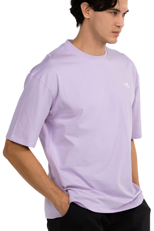 Lilac Oversized T-Shirt, front view, Ascendia