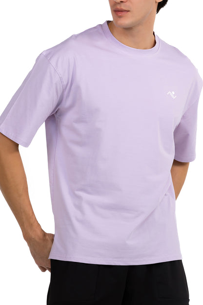 Lilac Oversized T-Shirt, side view, Ascendia