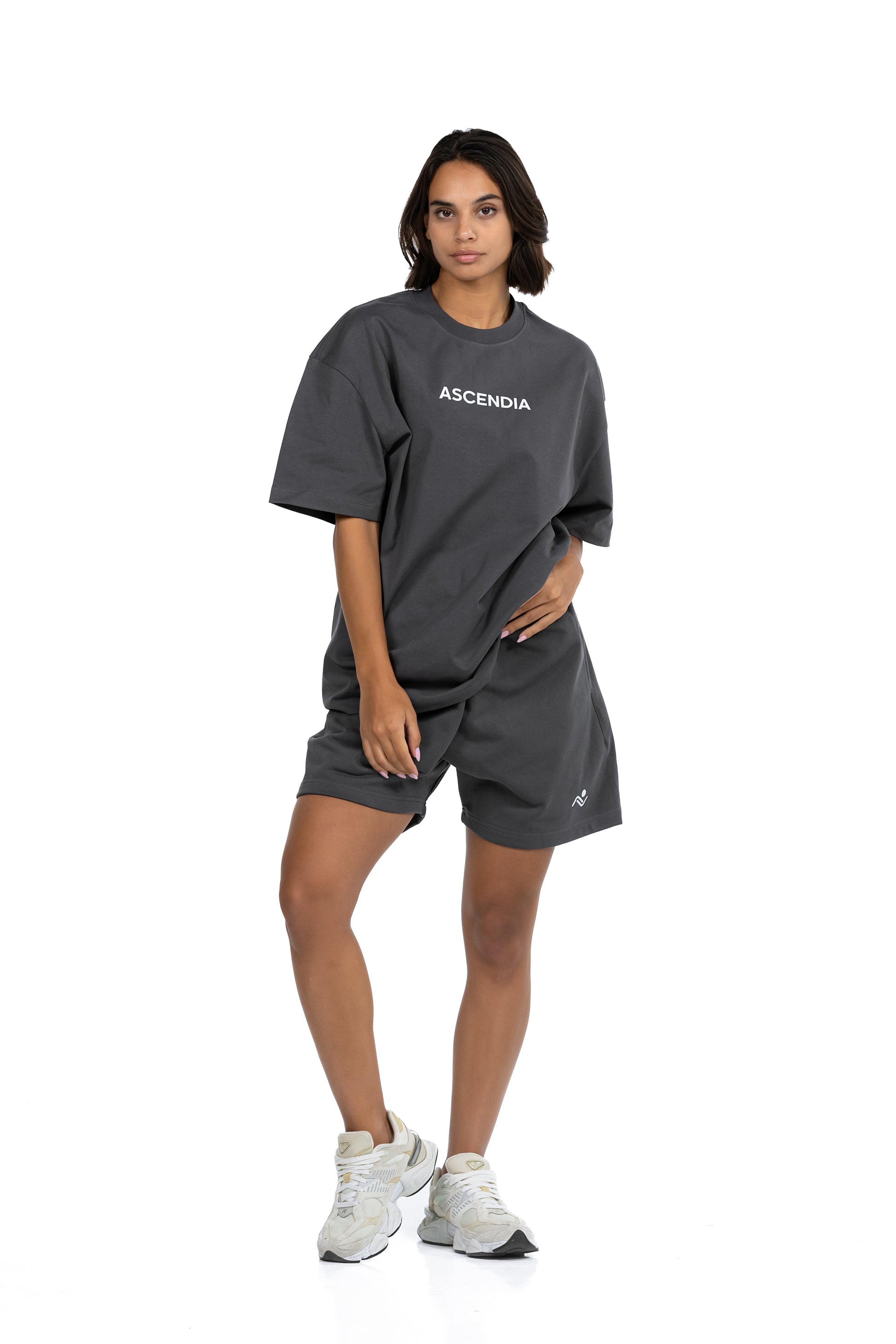 Ascendia tee and short set - gray, women