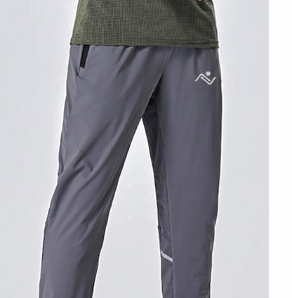 Men's running track pant - gray, Ascendia - detail