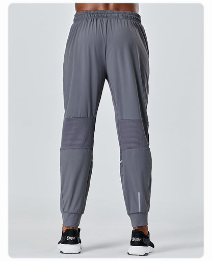 Men's running track pant - gray, Ascendia - back view
