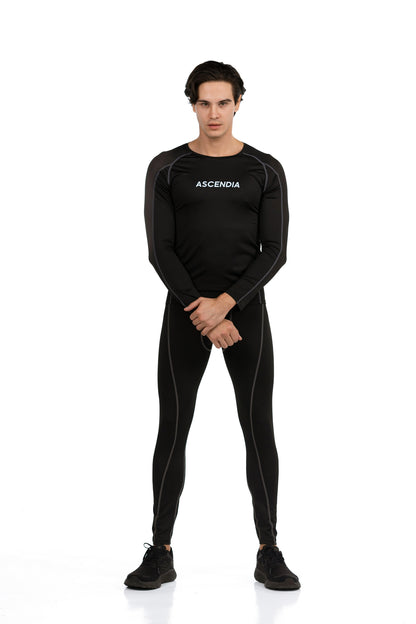 Men's Sports Suit - black, front, Ascendia