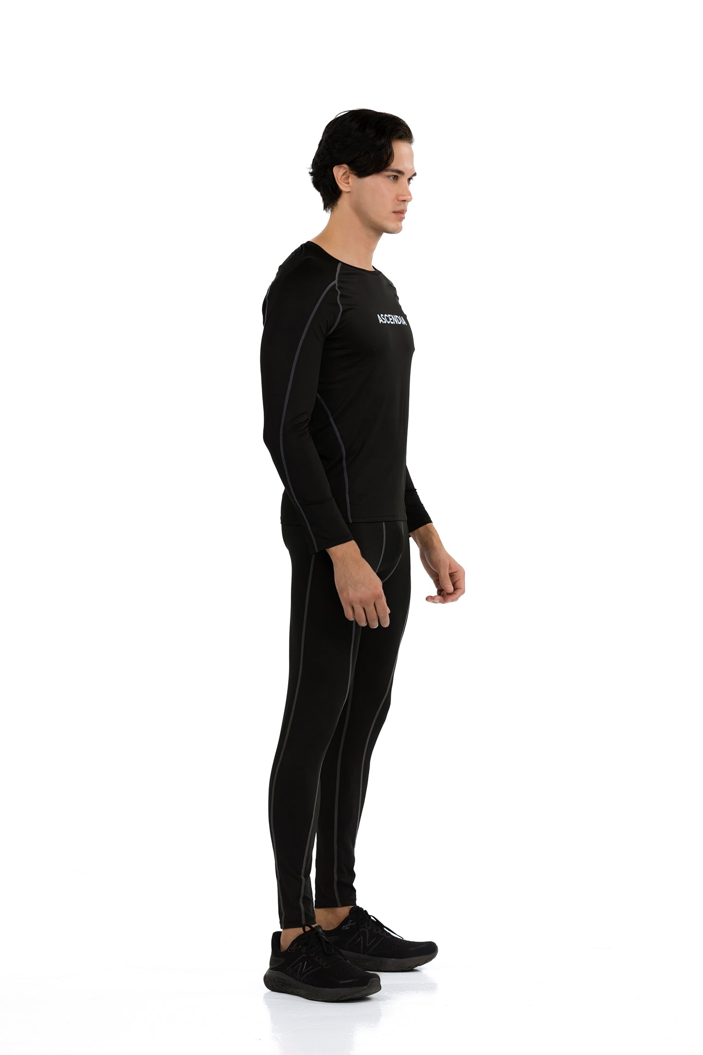 Men's Sports Suit - black, back, Ascendia