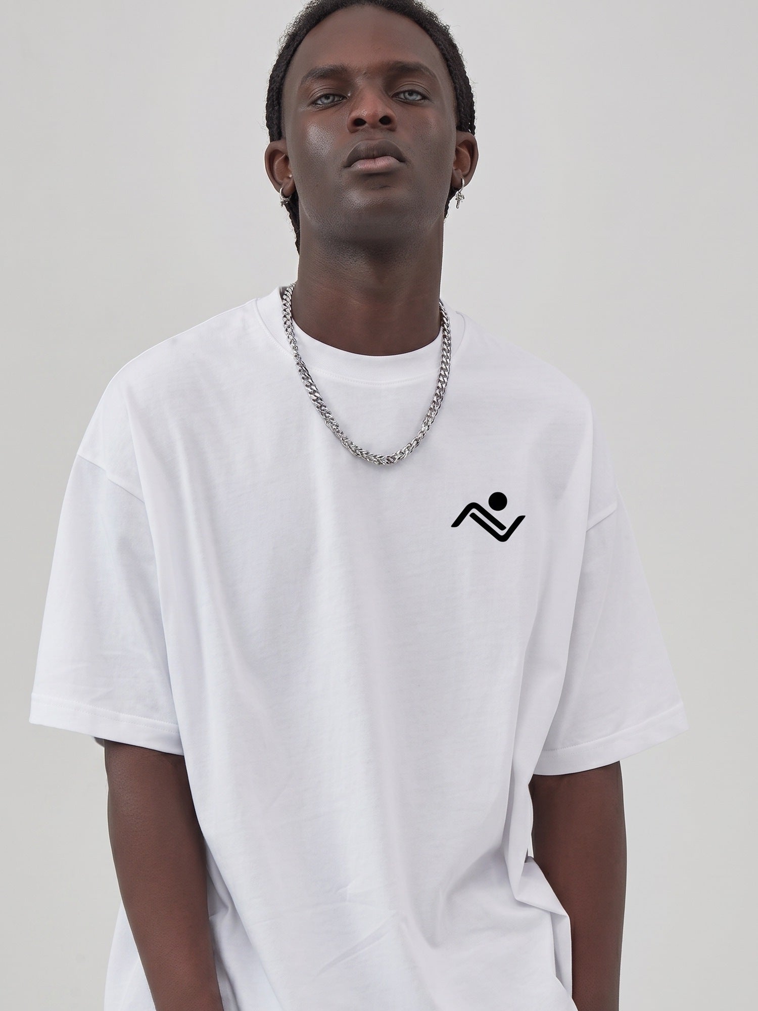 Heavyweight Oversized T-Shirt - white detail, Ascendia