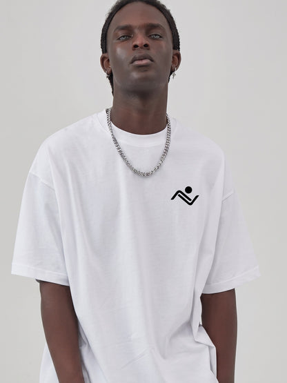 Heavyweight Oversized T-Shirt - white detail, Ascendia