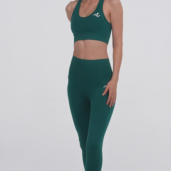 Yoga Flex Sports Bra Set in Deep Teal, video, Ascendia