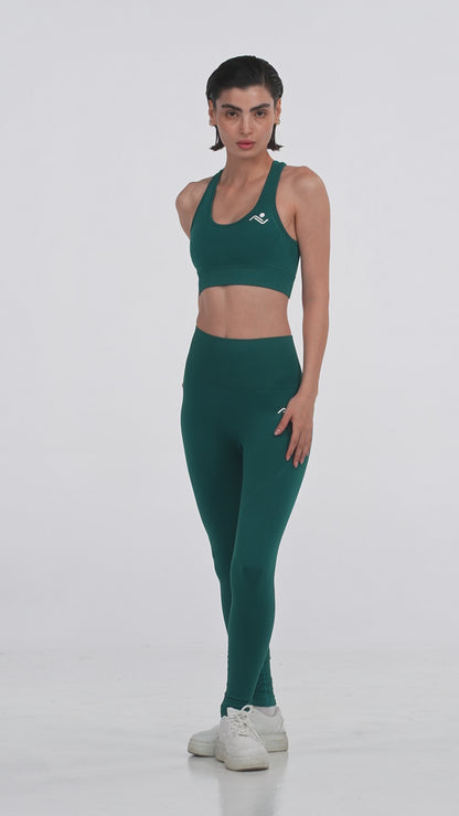 Yoga Flex Sports Bra Set in Deep Teal, video, Ascendia