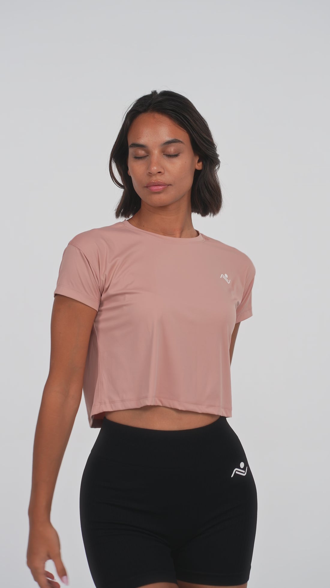Women's Crop Tee in Blush, video, Ascendia