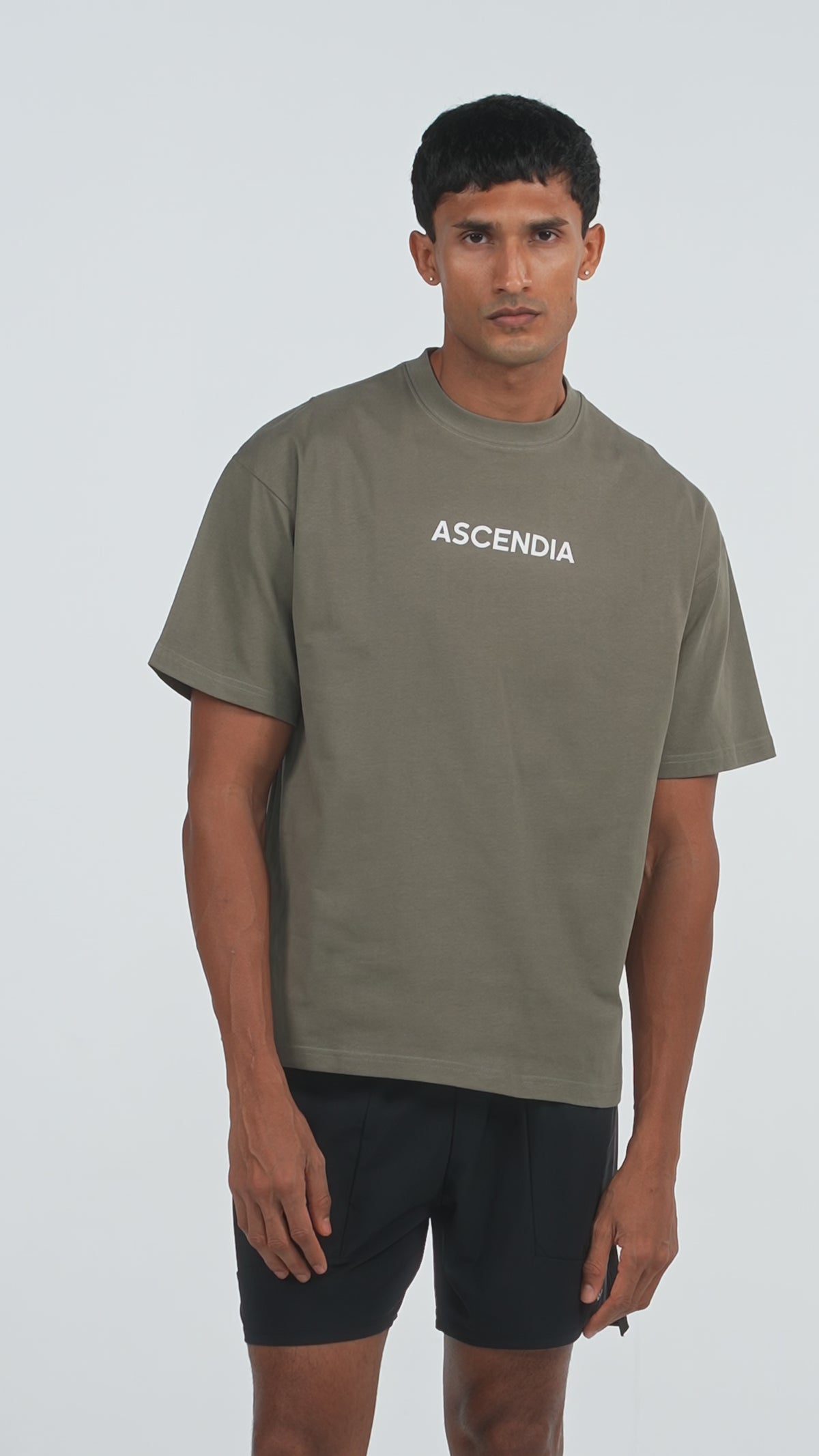 Comfort Oversized T-Shirt in Khaki, video, Ascendia