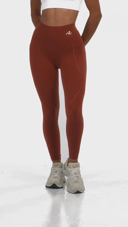 Active Fit Leggings in Brown, video, Ascendia