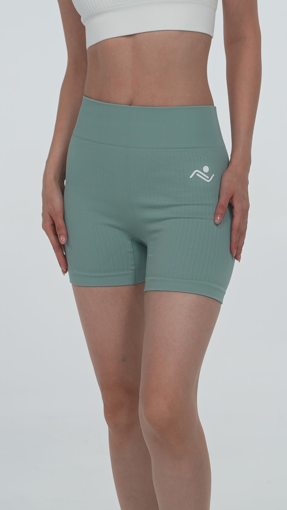 Shape Sculpt Fitness Shorts in Sage, video, Ascendia
