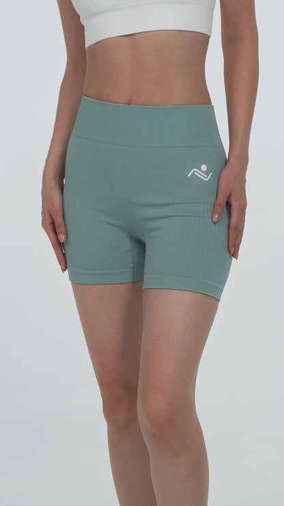 Shape Sculpt Fitness Shorts in Sage, video, Ascendia