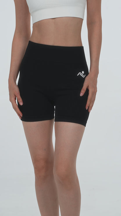 Shape Sculpt Fitness Shorts in Black, video, Ascendia