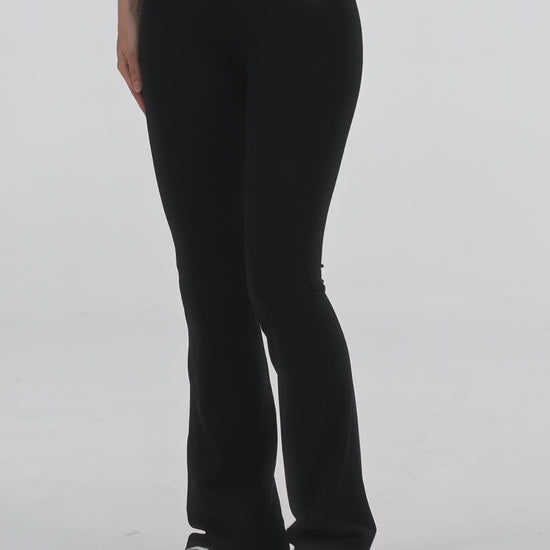 Flare Fit Yoga Pants in Black, video, Ascendia