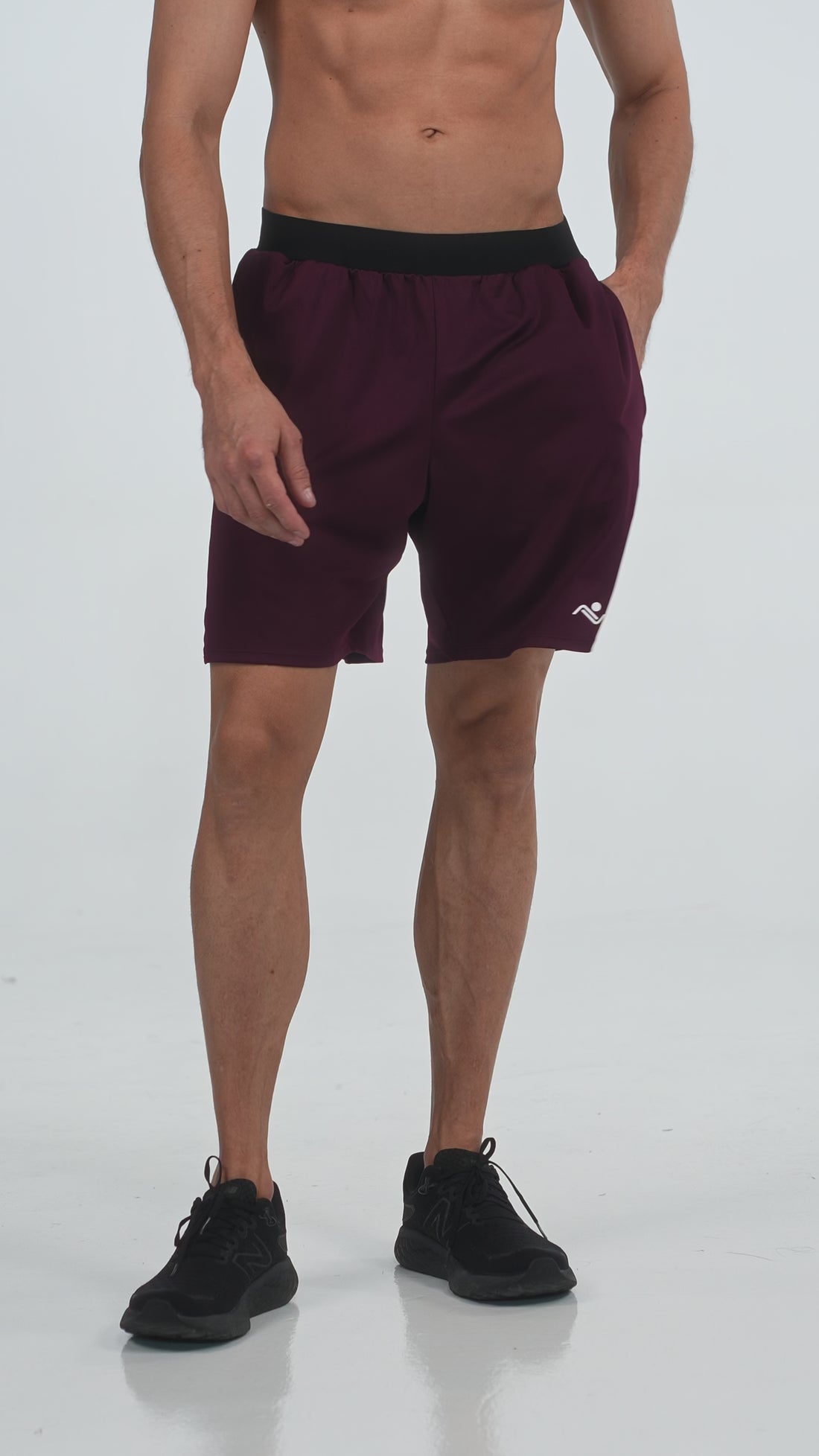 Loose Gym Sports Shorts in Dark Maroon, video, Ascendia