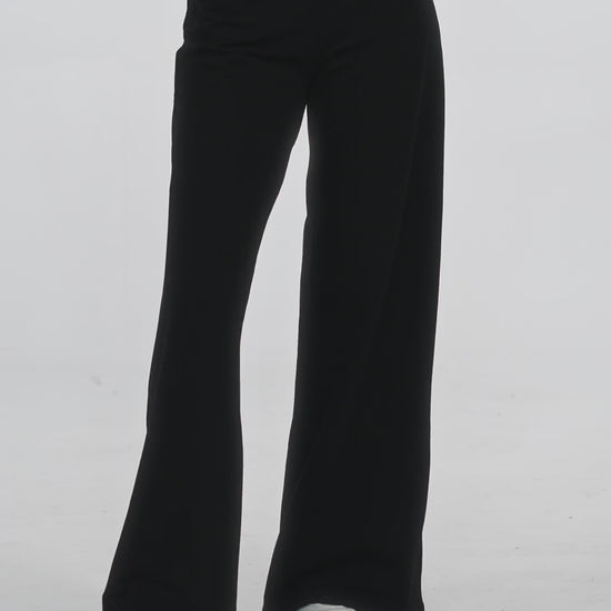 Low Fit Cotton Yoga Pants in Black, video, Ascendia